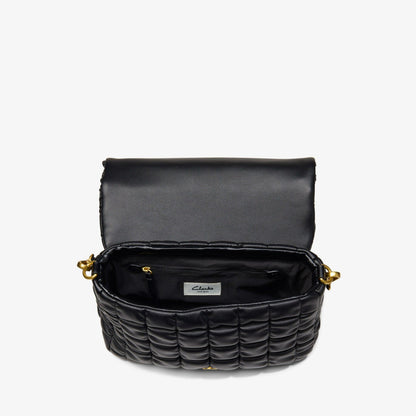 Clarks Quilted Cross Black