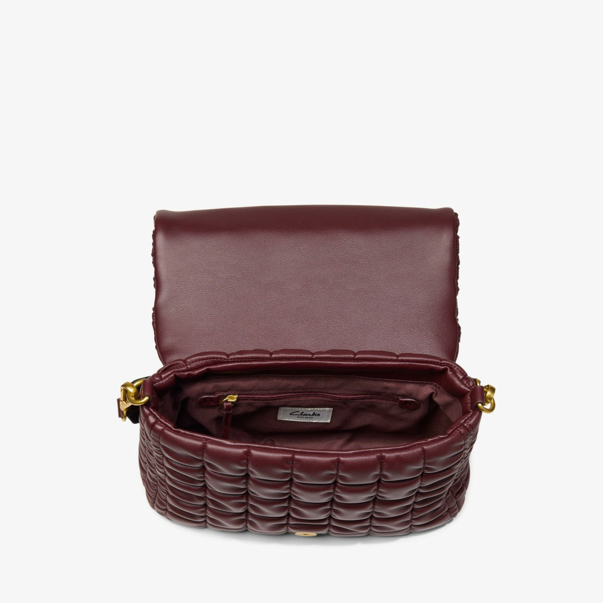 Clarks Quilted Cross Burgundy