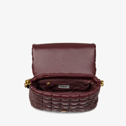 Clarks Quilted Cross Burgundy