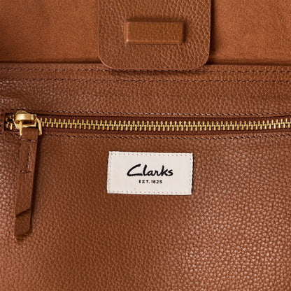 Clarks Bucket Tote Tan Leather