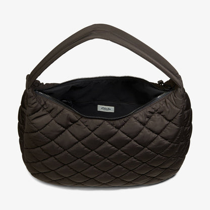 Clarks Quilted Tote Dark Brown