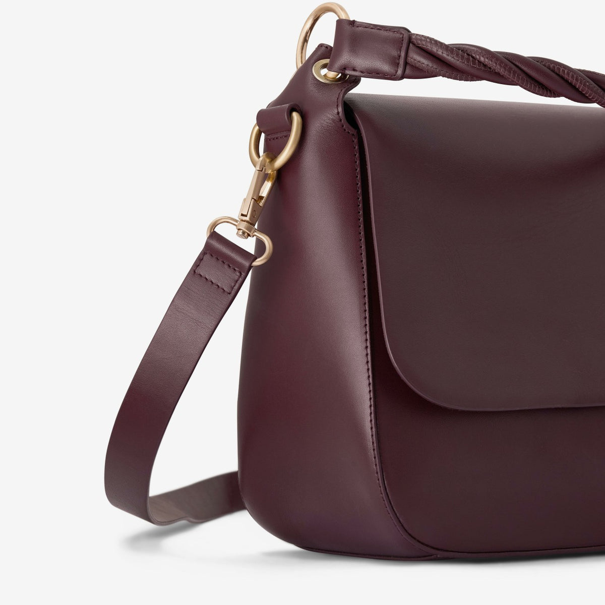 Clarks Twist Midi Burgundy Leather
