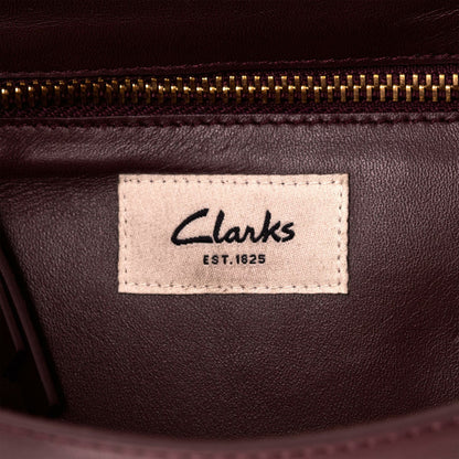 Clarks Twist Midi Burgundy Leather