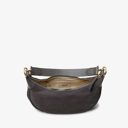 Clarks Willow Moon Mini Dark Grey Suede