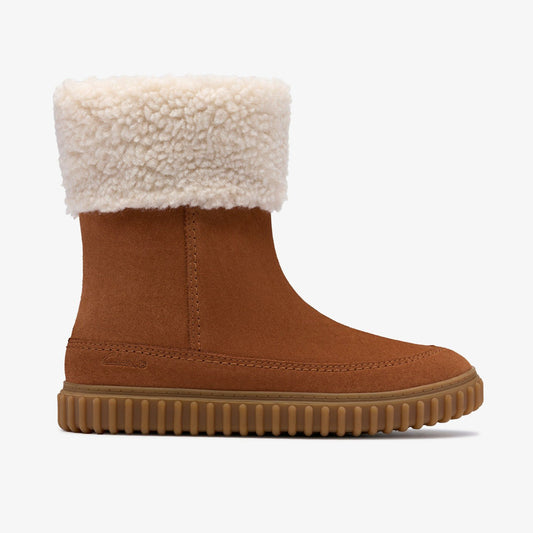 Clarks Cove Snug Kid Tan Suede