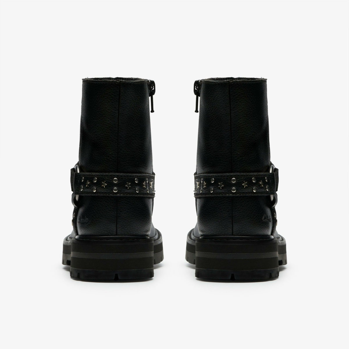 Clarks Prague Shine Kid Black Leather