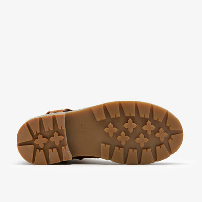 Clarks Prague Shine Kid Tan Suede