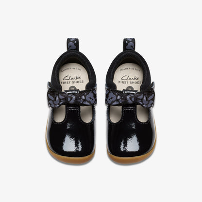 Clarks Roamer Trim Toddler Black Patent