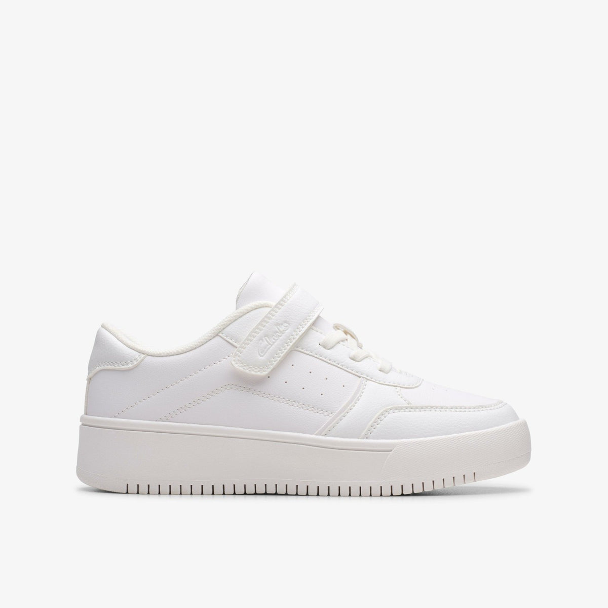 Clarks Barley Step Kid White/White