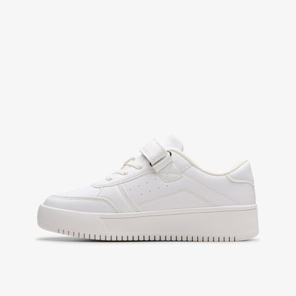 Clarks Barley Step Kid White/White