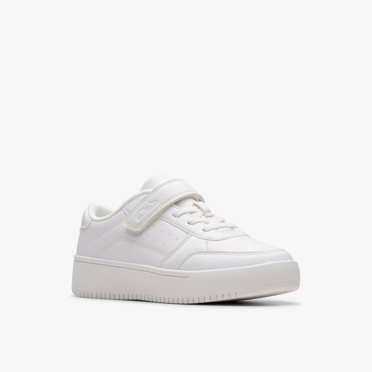 Clarks Barley Step Kid White/White