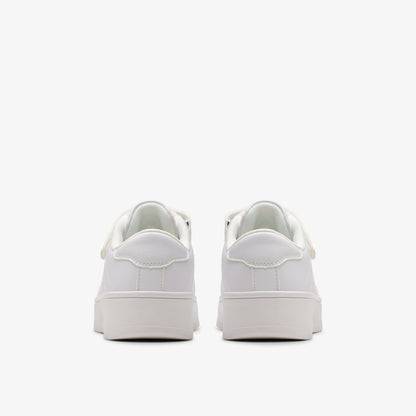 Clarks Barley Step Kid White/White