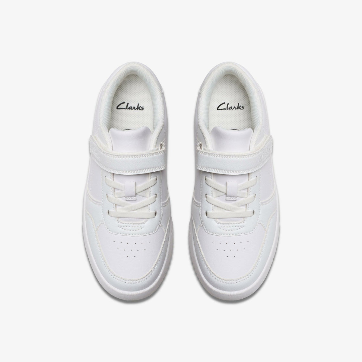Clarks Barley Step Kid White/White
