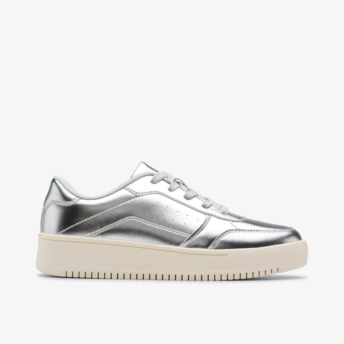 Clarks Barley Step Youth Silver Metallic