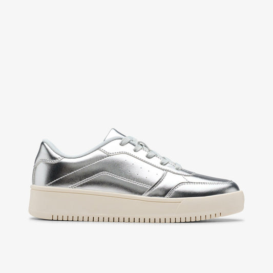 Clarks Barley Step Youth Silver Metallic