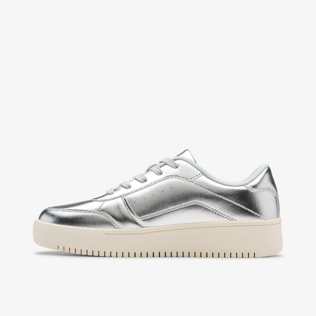 Clarks Barley Step Youth Silver Metallic
