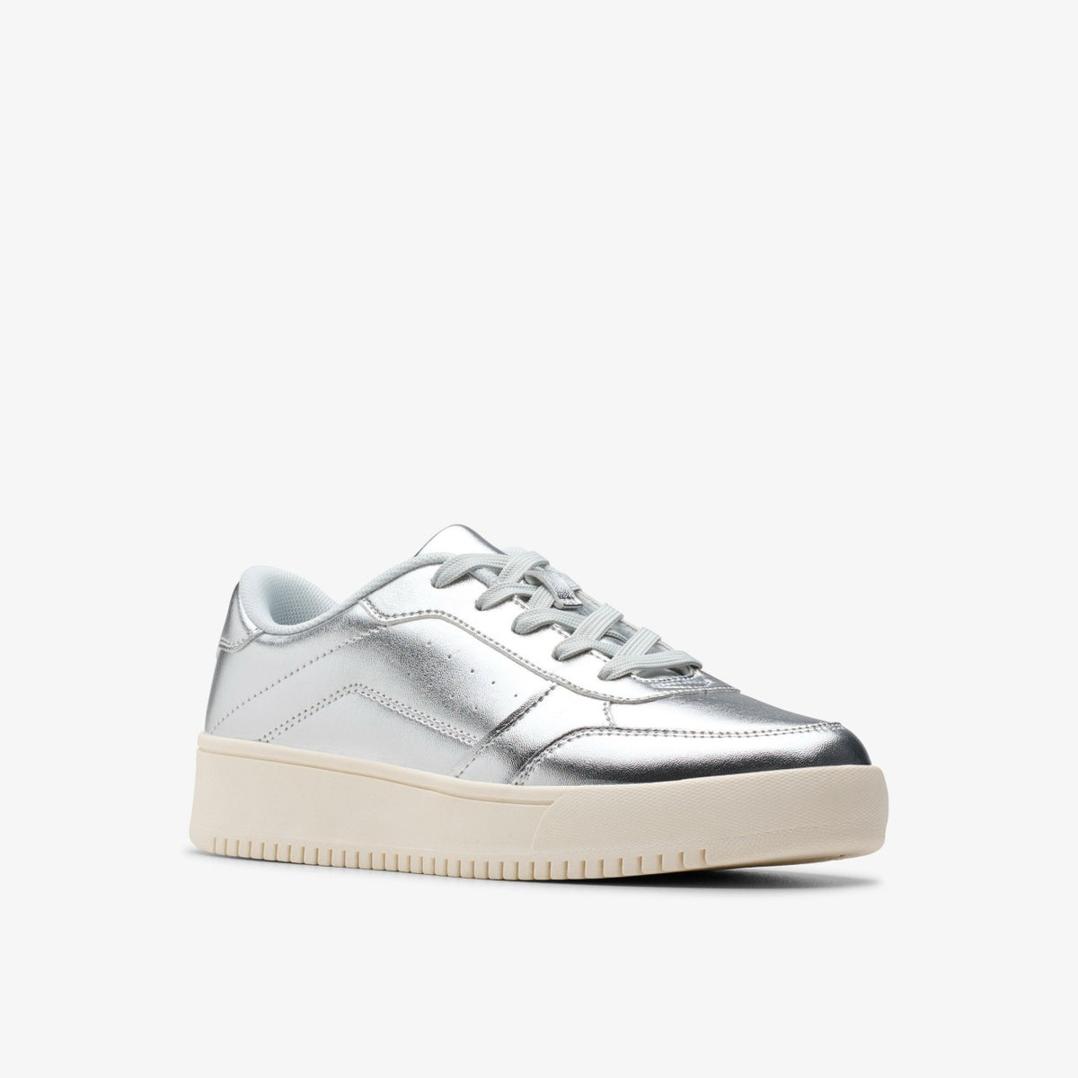 Clarks Barley Step Youth Silver Metallic