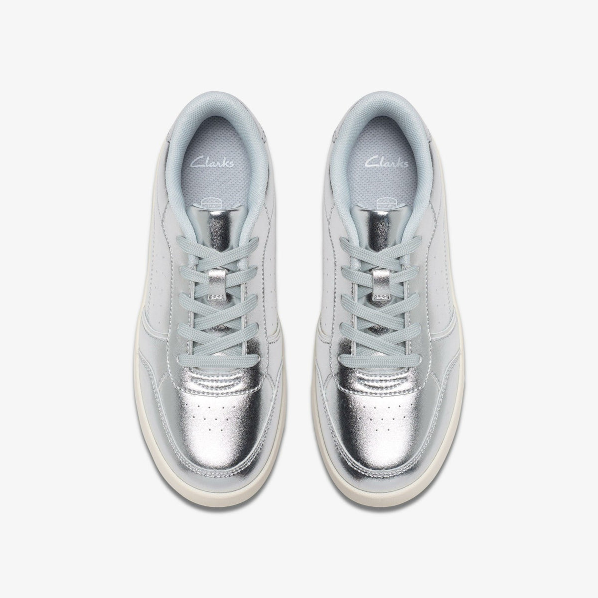 Clarks Barley Step Youth Silver Metallic