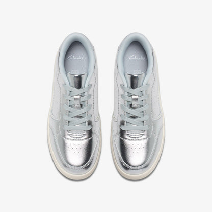 Clarks Barley Step Youth Silver Metallic