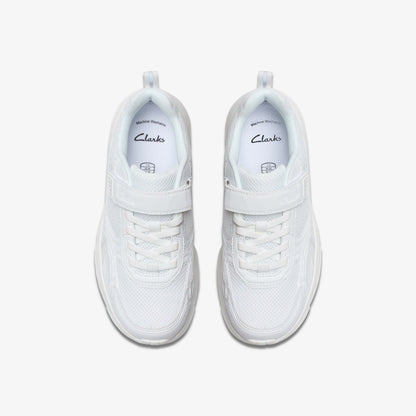 Clarks Crafton Move Kid White/White