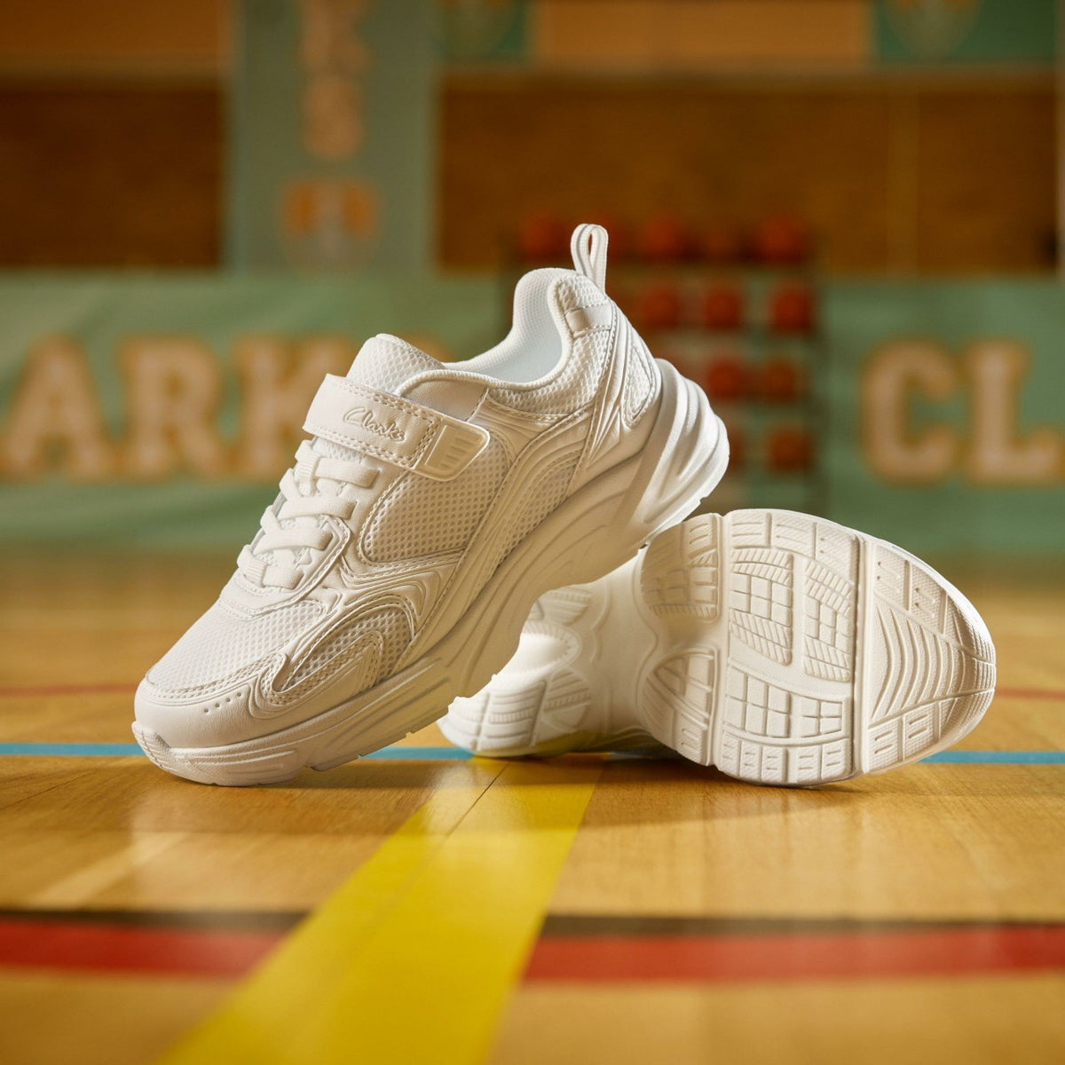 Clarks Crafton Move Kid White/White