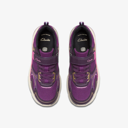Clarks Crafton Move Kid Purple Combination