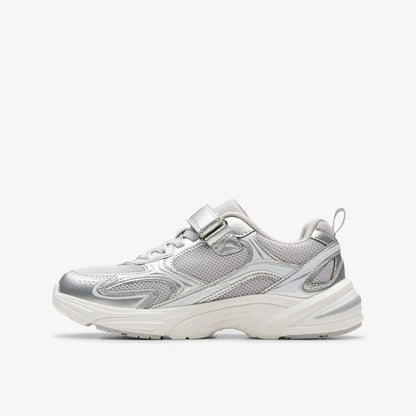 Clarks Crafton Move Kid Silver Metallic