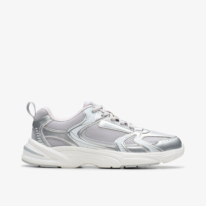 Clarks Crafton Move Youth Silver Metallic