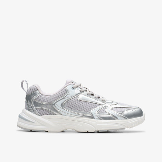 Clarks Crafton Move Youth Silver Metallic