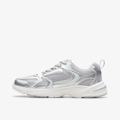 Clarks Crafton Move Youth Silver Metallic
