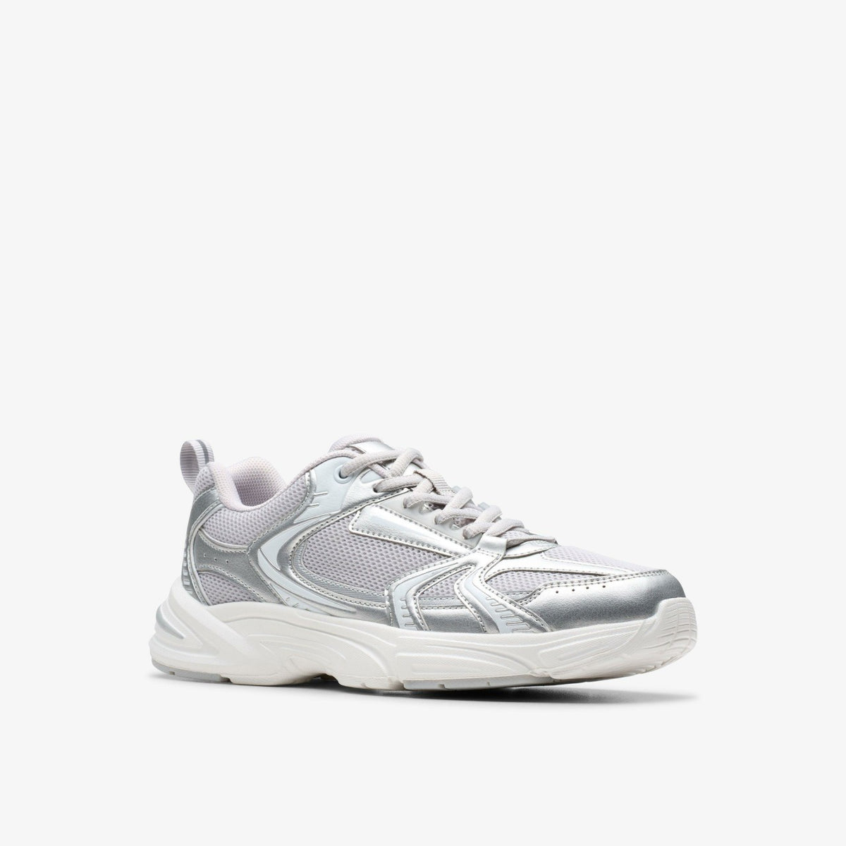 Clarks Crafton Move Youth Silver Metallic