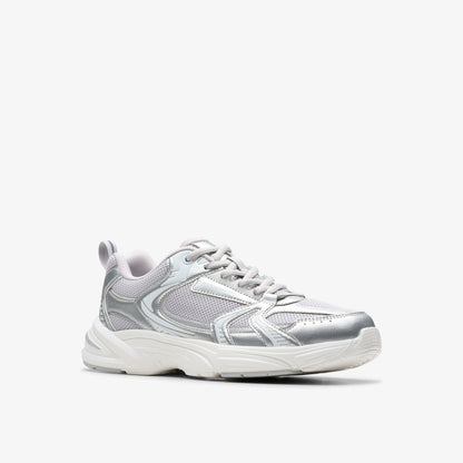 Clarks Crafton Move Youth Silver Metallic