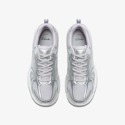 Clarks Crafton Move Youth Silver Metallic