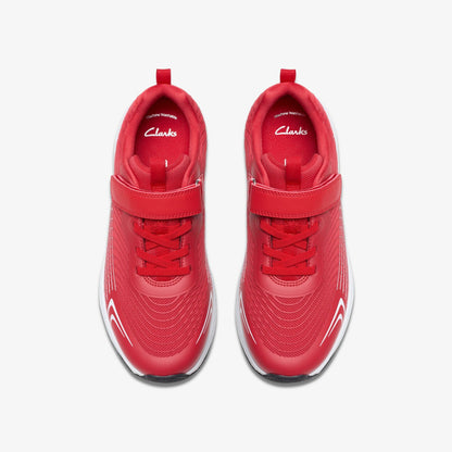 Clarks Deyes Dash Youth Red Synthetic