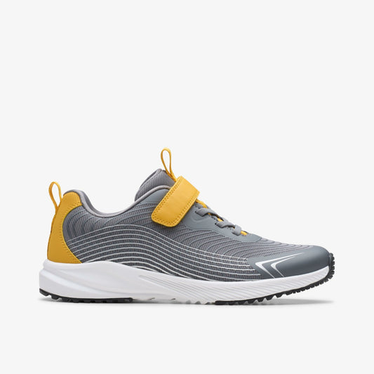 Clarks Deyes Dash Youth Grey Synthetic