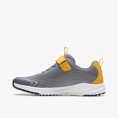 Clarks Deyes Dash Youth Grey Synthetic