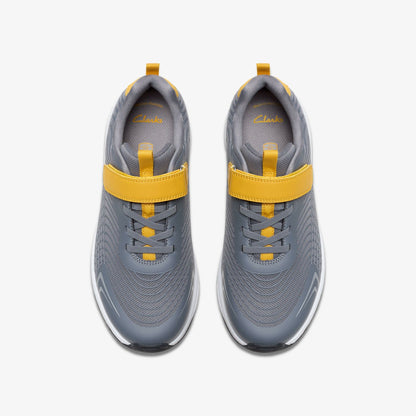 Clarks Deyes Dash Youth Grey Synthetic