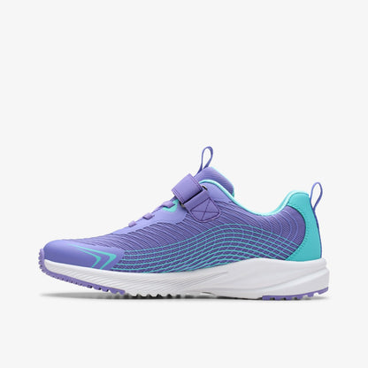 Clarks Deyes Dash Youth Purple Synthetic