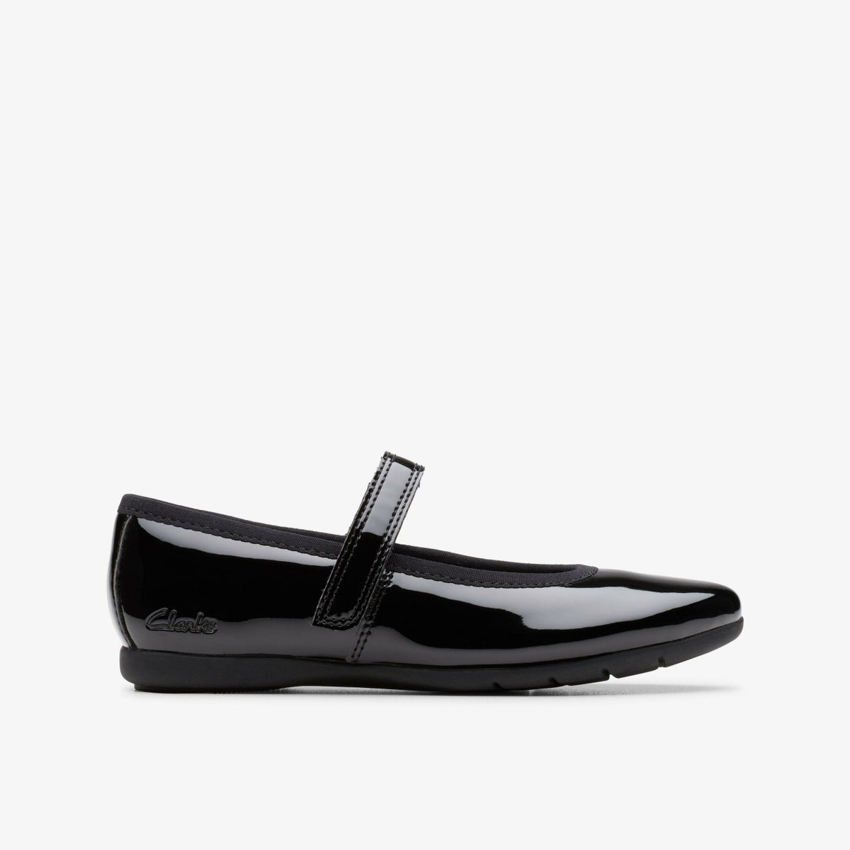 Clarks Dance Wish Kid Black Patent