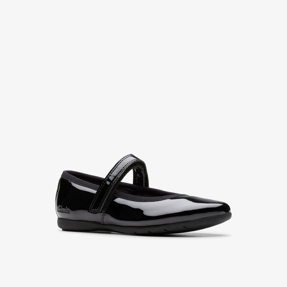 Clarks Dance Wish Kid Black Patent