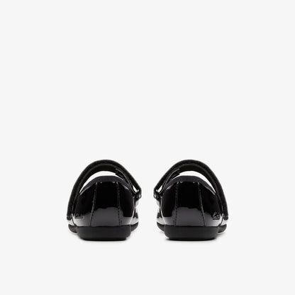 Clarks Dance Wish Kid Black Patent