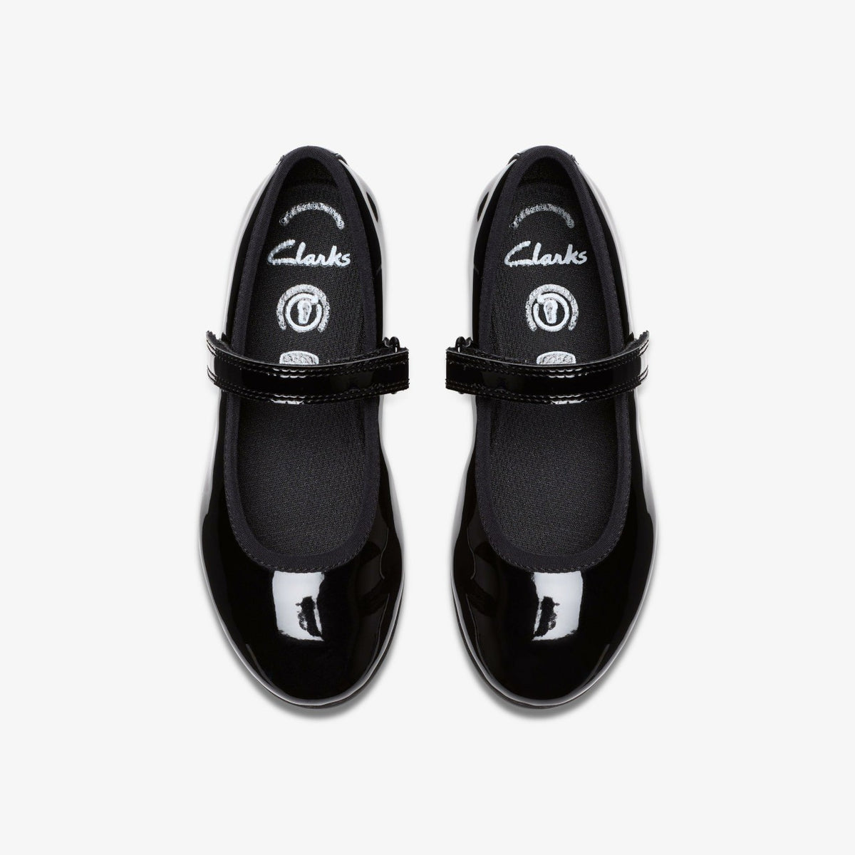 Clarks Dance Wish Kid Black Patent