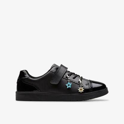 Clarks Disco Charm Kid Black Leather