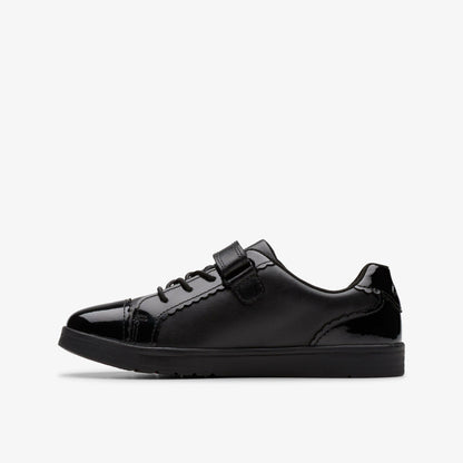 Clarks Disco Charm Kid Black Leather