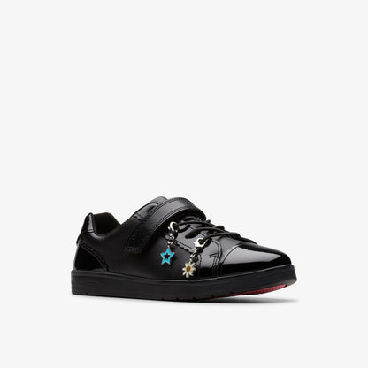 Clarks Disco Charm Kid Black Leather