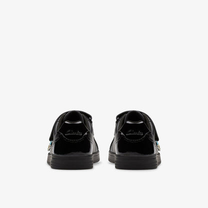Clarks Disco Charm Kid Black Leather