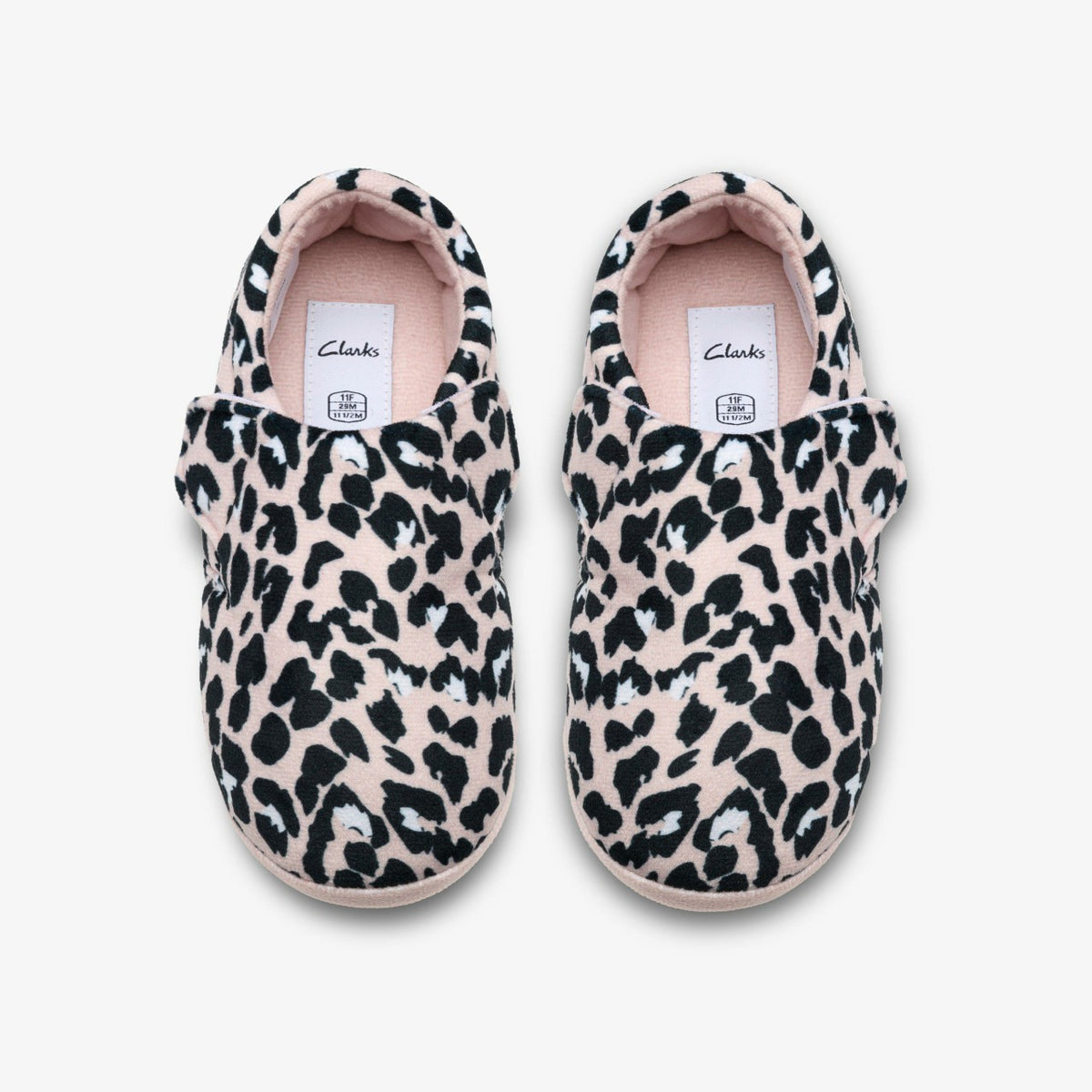 Clarks Fluffy Snug Kid Blush Pink Print