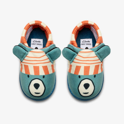 Clarks Fluffy Snug Toddler Orange Combination