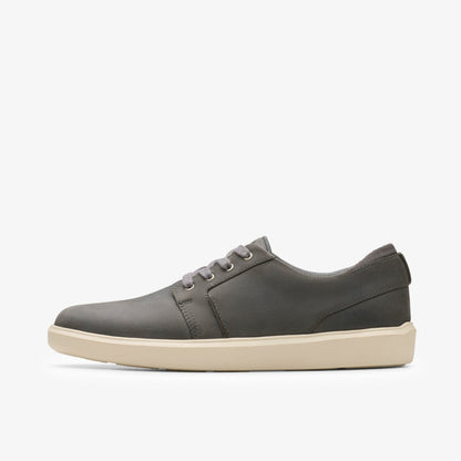 Clarks Brodin Seam Dark Grey Leather