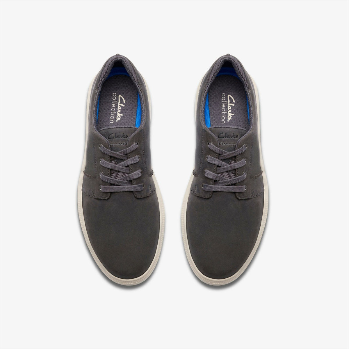 Clarks Brodin Seam Dark Grey Leather